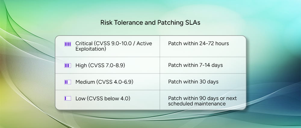 Risk Tolerance and Patching SLAs